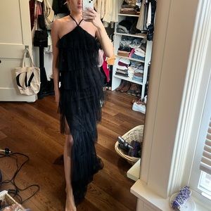 Black tulle fashion nova gown